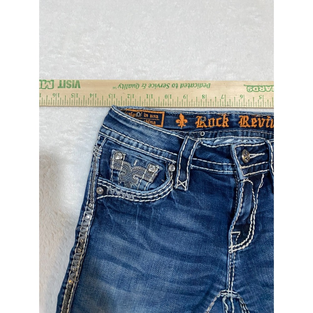 Rock Revival Sherry Bootcut Jeans Size 26 Medium Wash Embellished E8439BR - Picture 5 of 15